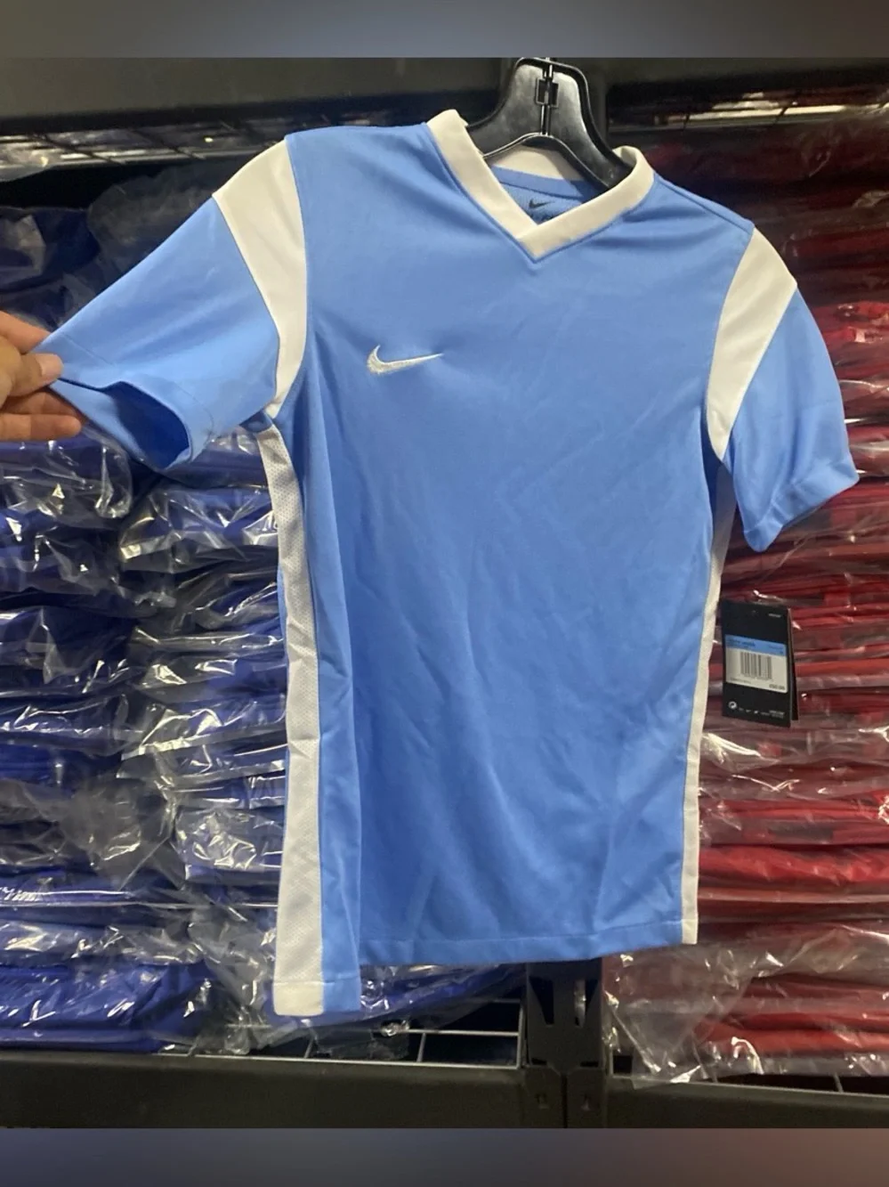 Nike Derby III Soccer Jersey NWT Kids Medium Sky Blue/White DRI-FIT CW3834-448